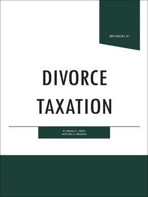 cover image of Divorce Taxation